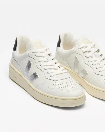 Veja V-90 Ot White Silver Black Sneakers In Multi