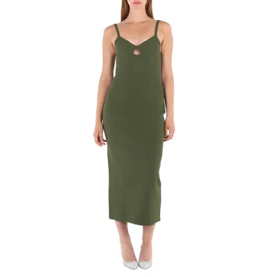 Khaite Ladies Seaweed Green Eden Knit Maxi Dress In Green