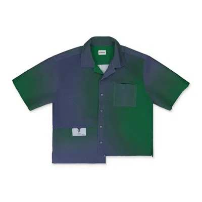 Keenkeee Gradient Panels Shirt Multicolored Button-down Shirt