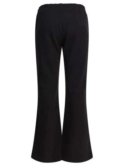 Pinko Logo-embroidered Flared Trousers In Black