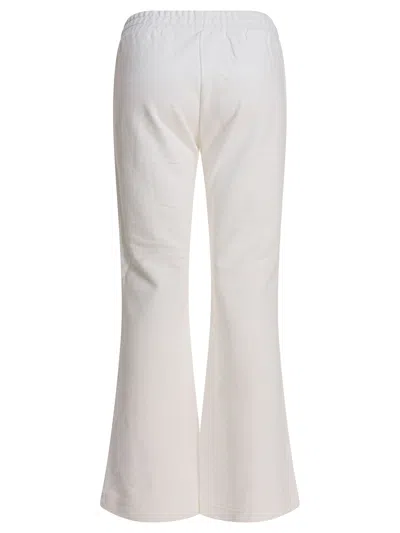 Pinko Logo Embroidered Track Pants In White