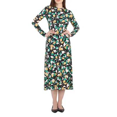 La Doublej La Double J Ladies Orchard Jersey Long-sleeve Drifter Swing Dress In Black