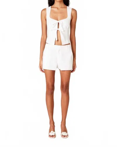 Nia Carolina Sleeveless Top In White In White