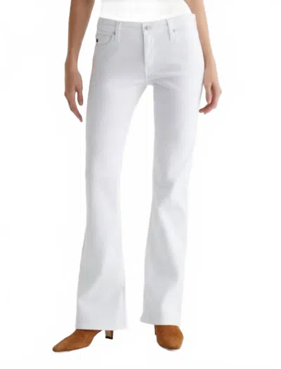 Ag Angel Low-rise Bootcut Jeans In Gallery White