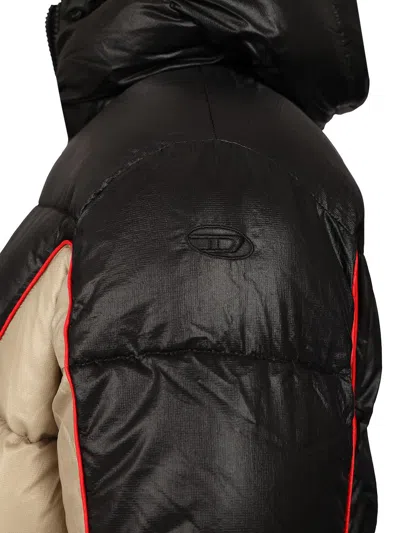 Diesel Mens 9xx W-ostend Hooded Shiny-ripstop Puffer Jacket In Multi