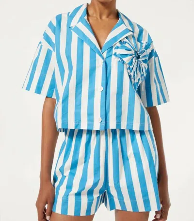 Rhode Benjamin Top In Dorsey Stripe In Blue