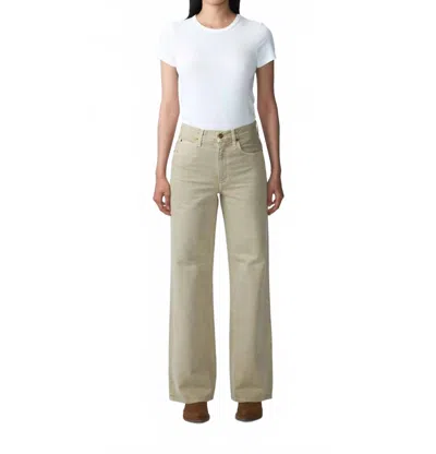 Slvrlake Grace Wide Leg Pants In Pale Khaki In Neutral