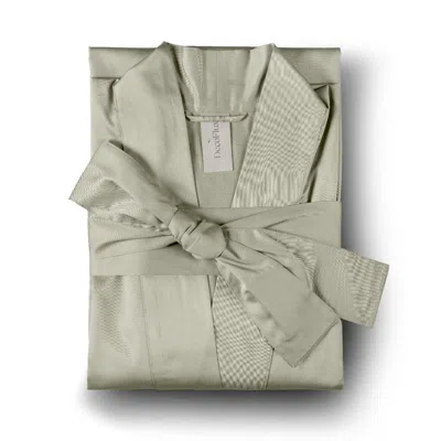 Decoflux Home Women's Neutrals Sateen Bathrobe Kimono Solid Sand