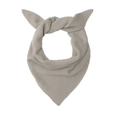 Paul James Knitwear Women's Grey Cotton Elisa Textured Neckerchief - Oatmeal