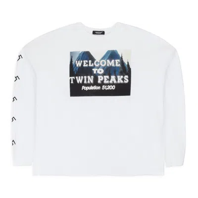 Undercover White C/s Twin Peaks Long Sleeve Button-down Shirt In White