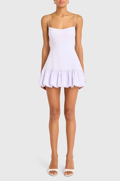 Amanda Uprichard Ivy Bubble Skort Romper In Feather In Purple