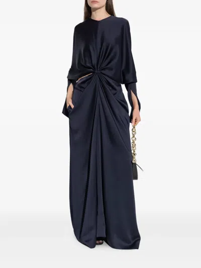 Stella Mccartney Draped Knot Long Sleeve Wrap Dress