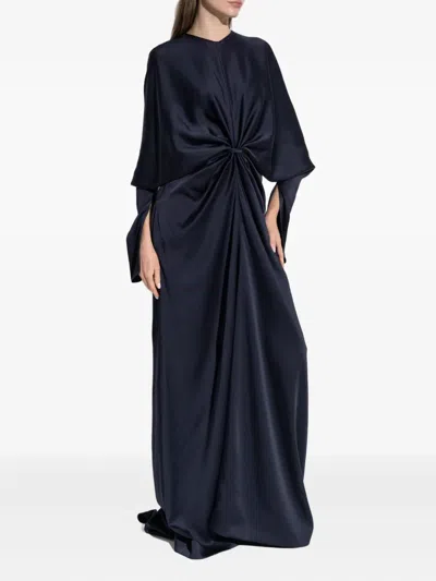 Stella Mccartney Draped Knot Long Sleeve Wrap Dress