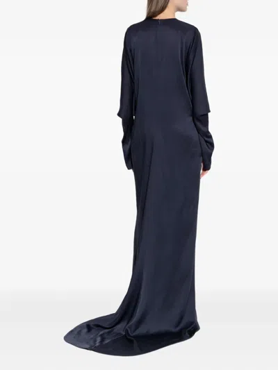 Stella Mccartney Draped Knot Long Sleeve Wrap Dress