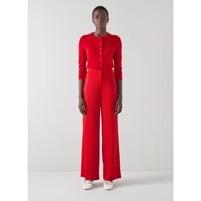 Lk Bennett Seydoux Trousers In Red