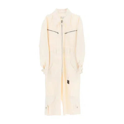 Maison Margiela Pocket-detail Knee-length Playsuit In Neutral