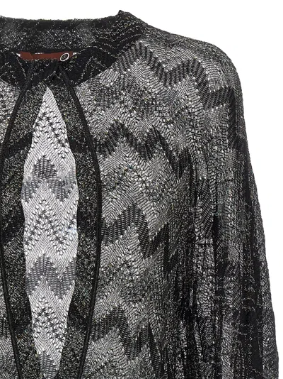 Missoni Zigzag Knit Dress Dresses Multicolor In Black