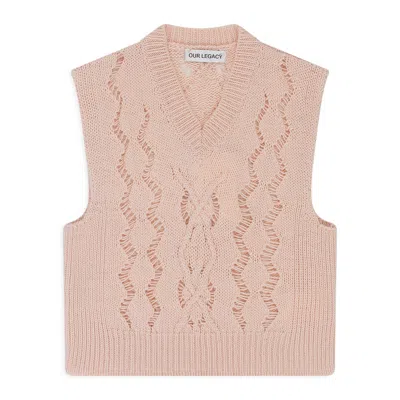 Our Legacy Pink Cable Michigan Tank Vest In Pink