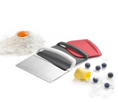 Kuchenprofi Scraper 3 Pc Set: Dough Cutter, Curved Edge And Flat Edge Scraper In Black