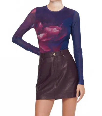 Cami Nyc Brooks Bodysuit In Macro Floral In Blue