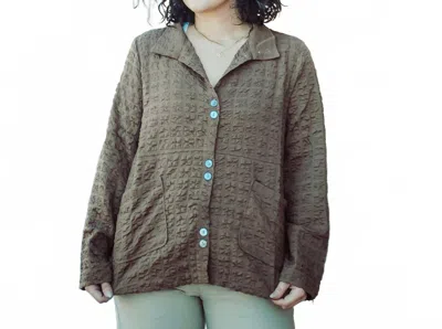 Habitat Women's Pucker Weave Jacket In Choco In Brown
