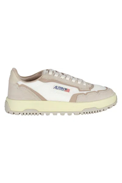Autry Sporty Sneakers With Textured Upper And Sole In Multi