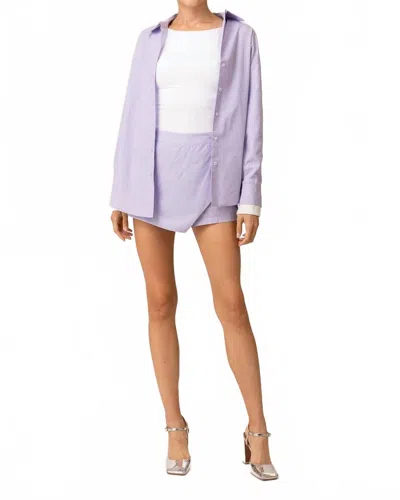 Line And Dot Maxine Long Sleeves Shirt In Blue In Purple