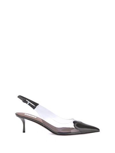 Alaïa Alaia Black Heart Mules In Patent Calfskin