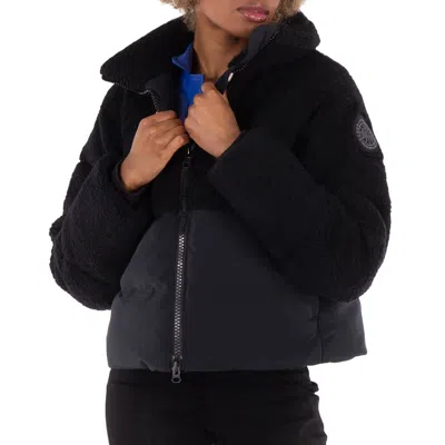 Canada Goose Elora Quilted Shell And Fleece Jacket In Black