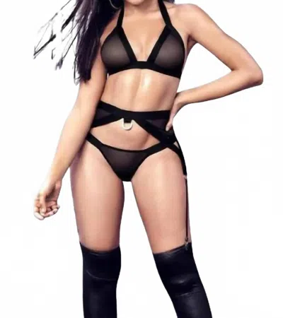 Mapalé Show Stopper 3 Piece Bra Set In Black In Black
