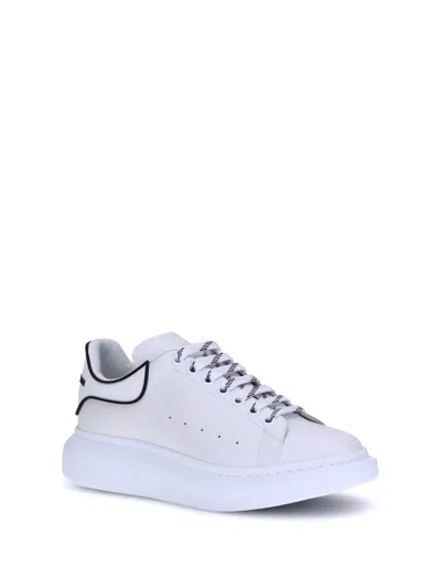 Alexander Mcqueen White Sneakers With Logo Lettering On The Rear And Oversize Sole In Leather Man