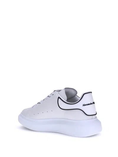 Alexander Mcqueen White Sneakers With Logo Lettering On The Rear And Oversize Sole In Leather Man
