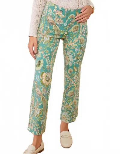 Spartina 449 Mystic Moss Maren Kick Flare Pant In Green In Multi
