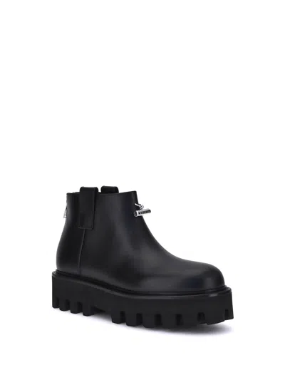 Alexander Mcqueen Platform Ankle Boots In Black