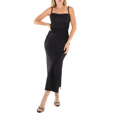 Nanushka Alexa Ruched Midi Dres In Gray