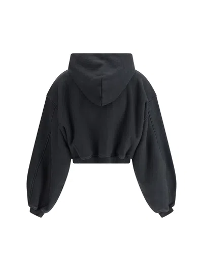 Alexander Wang Cropped Zip-up Hoodie