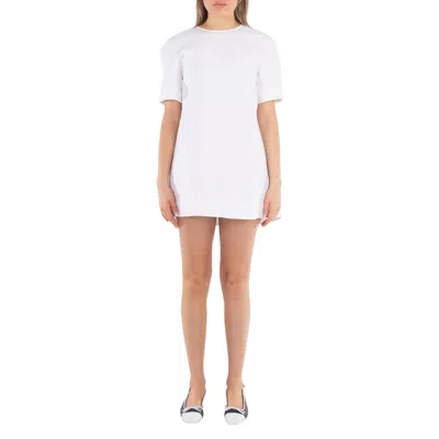 Marni Short-sleeved Oversize T-shirt Mini Dress In White