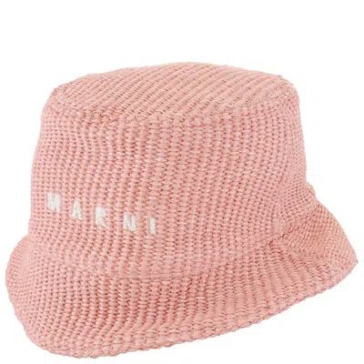 Marni Logo-embroidered Cotton-blend Bucket Hat
