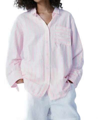 Melissa Nepton Sydney Button Down Shirt In Coral In Pink
