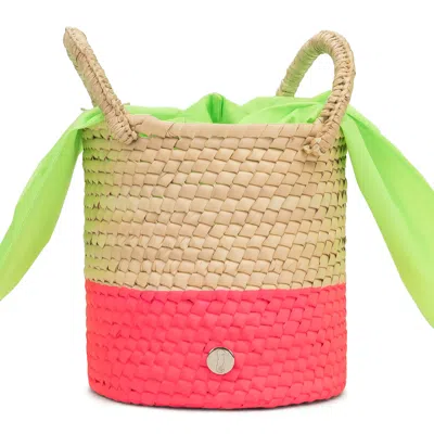 Agua D'mar Pink/brown Exclusive Neon Shoulder Bag