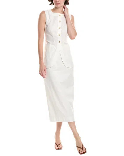 Serenette 2pc Linen-blend Top & Skirt Set