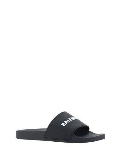 Balenciaga Logo-embossed Pool Slides