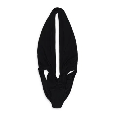 Norma Kamali Black Halter Butterfly Bodysuit In Black