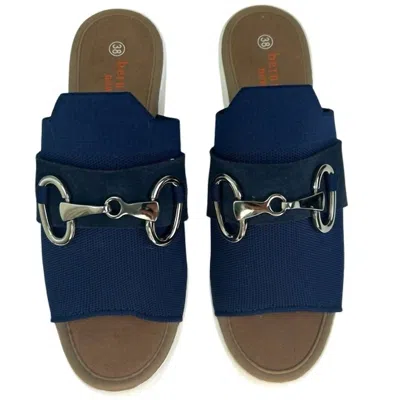 Bernie Mev Women's Monaco Slide Sandal In Navy