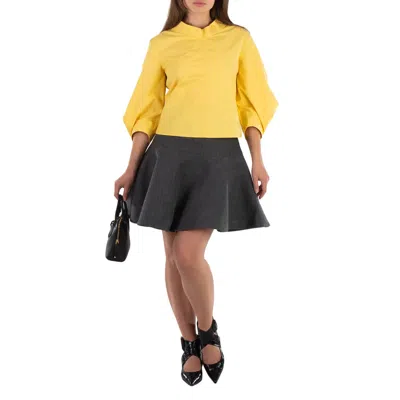 Jil Sander Ladies Sunbeam Cowl-effect Cotton Blouse In Multi