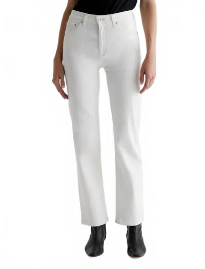 Ag Brinley Mid Rise Classic Straight Leg Jeans In White