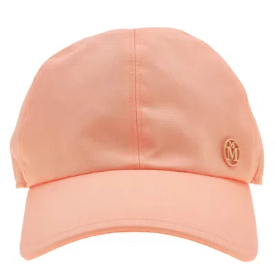 Maison Michel Ladies Orange Tiger Cotton Cap