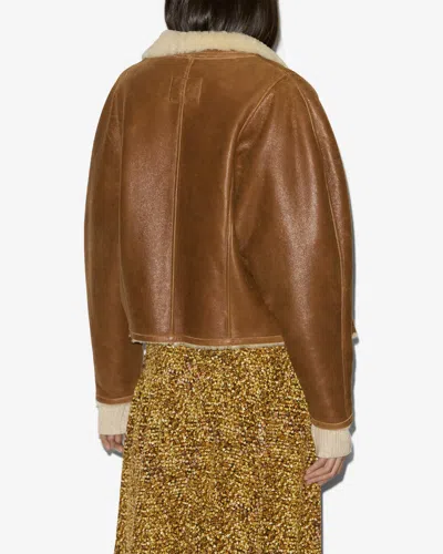 Isabel Marant Blondine Puffer Jackets Brown