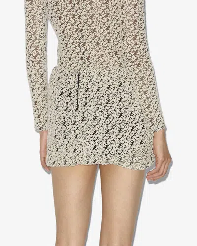 Isabel Marant Stacya Mini Skirt In Neutral