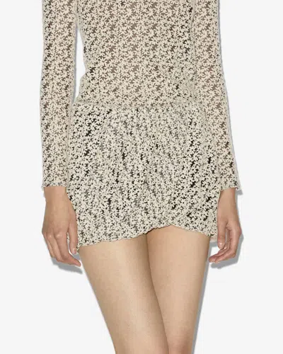 Isabel Marant Stacya Mini Skirt In Neutral